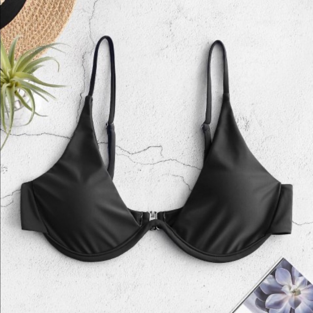 ZAFUL Plunge Underwire Push Up Bikini Top